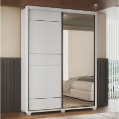 Guarda-roupa Quality 2 Portas com Pé com Espelho Espresso Móveis