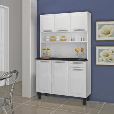 Conjunto Cozinha Com Tampo 6 Portas 1 Gaveta Rose Itatiaia Branco