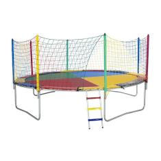 Cama Elástica 4,40m 4 Pés Chicoplay Lona Colorida Nacional