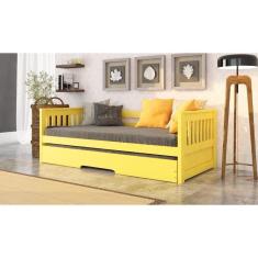 Bicama Mission em Madeira Maciça/MDF Amarelo