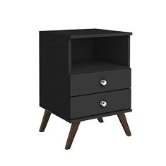 Mesa de cabeceira retrô 2 gavetas