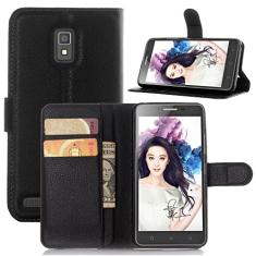 Capa carteira para Lenovo A3690, capa carteira flip de couro PU premium com compartimento para cartão, suporte e fecho magnético [capa interna de TPU à prova de choque] compatível com Lenovo A3690