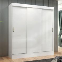 Guarda-Roupa Solteiro San Marino 3 Portas 2 Gavetas Flex Branco/Ônix - Maxel