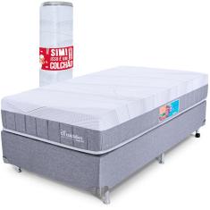 Cama Box Solteiro Colchão Vácuo Infinity 88x188x64 Premium BF Colchões