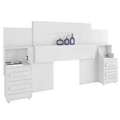 Cabeceira Regulável Casal Yasmin Branco