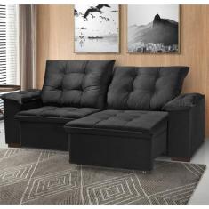 Sofá Retrátil e Reclinável 3 Lugares 230cm Cianita - Nabas Estofados