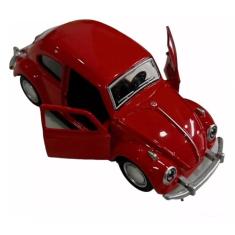 Fusca carrinho de metal miniatura abre portas 