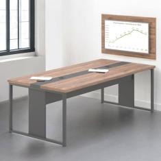 Mesa Para Escritório Com Painel Tv 40 Lisboa Noce Preto