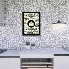 Quadro Decorativo Café Palavras 45x34cm - Quadros On-line, A3 (45 x 34