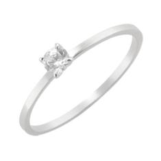 Anel Solitário Prata 950 Com Pedra Central De 4mm - Erah Joias, 17