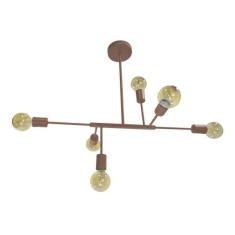 Lustre Vela Retangular Bivolt Roy Jd Molina Cobre