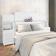 Cabeceira Casal Extensível Amanda Branco - CasaH