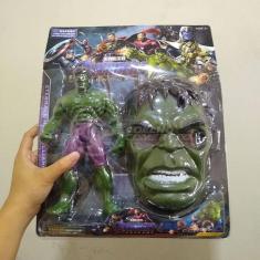 Boneco 25Cm Action Figure Incrivel Hulk + Mascara 16Cm