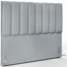 Cabeceira Cama Box Casal 140 Cm Dália W01 Suede Cinza