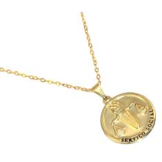 Colar Cordão Profissão Serviço Social Folheado Ouro 18k