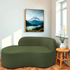 Divã Recamier Orgânico Tokyo 180cm Lado Esquerdo Linho - Doce Sonho Mó