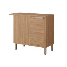 Balcão de Cozinha c/ Tampo Estela Nicho de Canto c/ 1 Porta 92cm Freijo - MGM