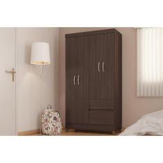 Guarda Roupa Solteiro 4 Portas E 2 Gavetas Lotus Cafe Touch - Demóbile