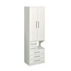 Guarda-Roupa De 2 Portas Com Mesa de Cabeceira 1224 Esquerdo Carvalho 