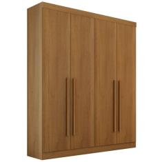 Guarda Roupa Solteiro 4 Portas 3 Gavetas - Da Vinci Plus-cinamomo - Móveis D'doro