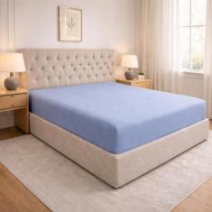 Lençol de cama Queen Avulso 400 Fios 40cm Altura 100 algodao com elast