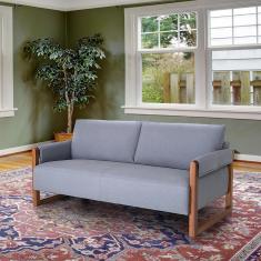 Sofá 3 Lugares Herval Polônia 191cm de Largura