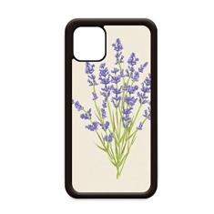Capa com pintura de plantas de flores lavanda para iPhone 12 Pro Max para Apple Mini Mobile Case Shell