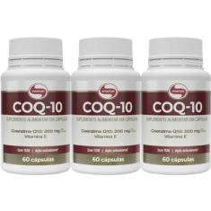 Kit 3 Coenzima Coq-10 Vitafor 60 cápsulas