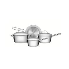 Jogo De Panelas Tramontina Allegra Inox Fundo Triplo 4 Peças