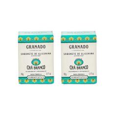 Sabonete Granado 90G Glicerina Cha Branco-Kit C/2Un