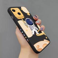 Capa para iphone 14 pro max capa para iphone 11 casos dos desenhos animados espaço astronauta casos para iphone 13 12 xs max x 7 8 plus capa macia, 8, para iphone 11
