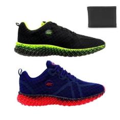 Kit 2 Tênis Esporte Ascension GT-3 P/ Academia Treino Leves e Moderados Masculino + Carteira-Feminino