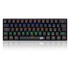 Teclado gamer mecânico compacto Lakshmi, ABNT2 Switch MK2 DIY BLUE, K606R, REDRAGON