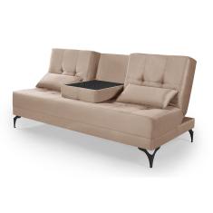 Sofá Cama Solteiro Colorado Reclinável 3 Posições Tecido Suede