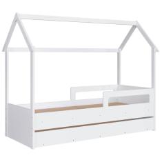 Cama Infantil Montessoriana com Cama Auxiliar Branca