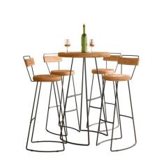 Conjunto Mesa Bistrô Com 4 Banquetas Aérea Gourmet Aurora - Tatite Dec