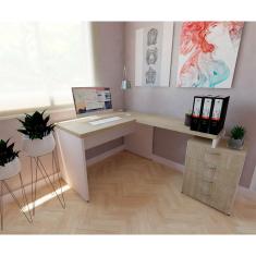 Escrivaninha Marchera 4 gv Carvalho Mel e Branca