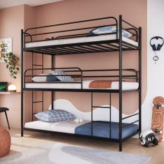 Treliche De Solteiro Em Ferro Jack Preto