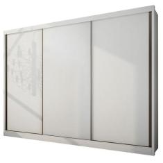Guarda Roupa Casal Londres 3 Portas 4 Gavetas Neve com Nicho  Novo Hor
