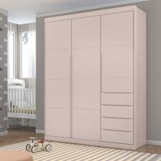 Conjunto Quarto Infantil com Guarda-roupa 3 Portas 4 Gavetas e Cômoda 