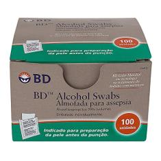 Swab Álcool 70% Lenço Umidecido Assepsia 100 Unidades Bd