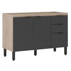 Balcão para Pia Firenze 120 cm Avena Grafito - Demóbile