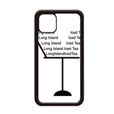 Outline of Long Island Ice Tea para iPhone 12 Pro Max Capa para Apple Mini Mobile Case
