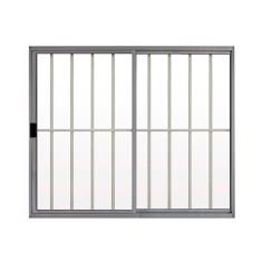 Janela de Alumínio de Correr 100x150cm 2 Folhas Grade Hale Esquadrias Brilhante