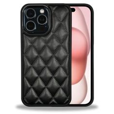ZHEGAILIAN Capa compatível com iPhone 15 Plus, projetada para iPhone 15 Plus, capa de telefone elegante de couro à prova de choque com airbag de borda macia capas protetoras para iPhone 15 Plus de 6,7