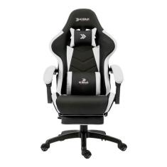 Cadeira Gamer Kbm! Gaming Tempest Cg500, Preta E Branco, Com Almofadas