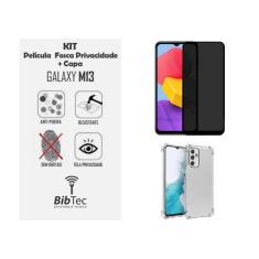 Kit Capa Transparente + Película Privacidade Fosca para Samsung Galaxy