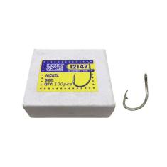 Anzol 12147 N5/0 Nickel Cx.100pçs Marine Sports