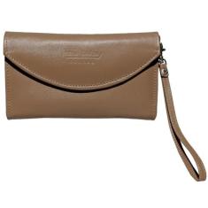 Bolsa carteira em couro legitimo para mulheres vários compartimentos -