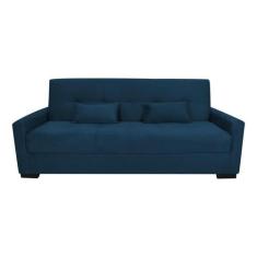 Sofá Cama Lavínia 3 Lugares 203cm Azul Matrix, Azul, 3